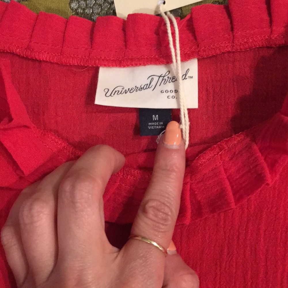 Red Tank Too with Ruffles - Picture 4 of 5